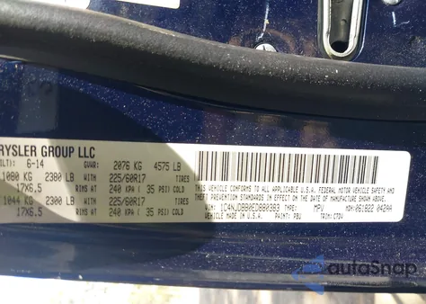 2014 Jeep Compass Sport из США, поврежденный, VIN 1C4NJDBB0ED880383